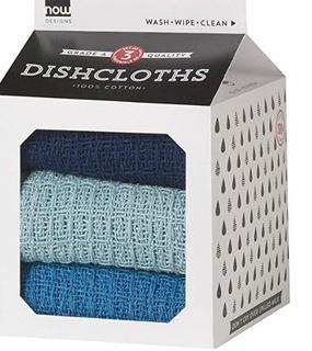 Now Designs Milk Carton Dishcloth, Zest, Set of 3