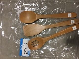 Set Of 3 Wooden Utensis 