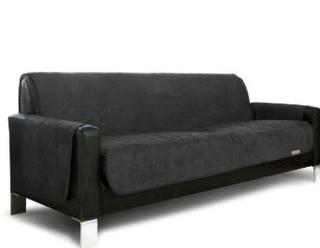 Quick Cover- For Leather Sofa Cover Fits 75-88" Wide-Black