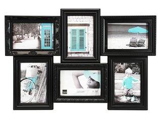 Kiera Grace Vienna Collage Frame, 14 by 20.5 Inch Holds 6- 4 by 6 Inch Photos, Black-As Is!