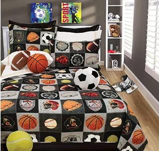 Safdie & Co. All Stars Collection 3 Piece Quilt Sham Set, Full/Queen (60130.3DQ.04)