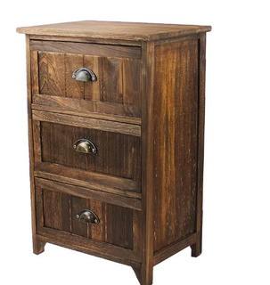 Millwood Pines Steinfeldt Classic Rustic Wood Storage 2 Drawer Nightstand (DLFN1217)