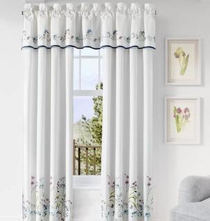 Ophelia & Co. Duffield Boudoir Cotton Lumbar Window Valance And 2 Panels 84"