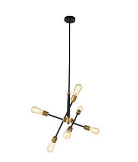 Wrought Studio Mullet 6-Light Sputnik Chandelier (KBNE1128_32006500)Black/Brass