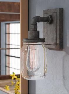 Trent Austin Design Brys Rustic Black 1-Light Bath Sconce (TRNT4610)