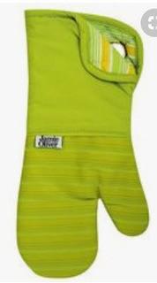 Jamie Oliver Kitchen Collection Cotton-Silicone Oven Mitt Green-As Is!