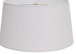 Drum Lamp Shade-White-12.5H
