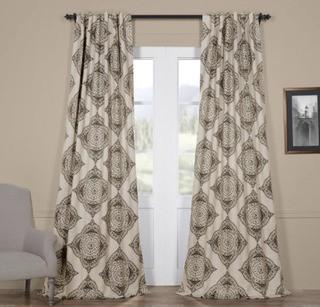 Drapes BOCH-KC27B-96 Blackout Curtain, Henna Black 50x96"-Set Of 2