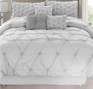 Ophelia & Co. Fearn 7 Piece Comforter Set (OPHL1459_30609140_30609139)-Grey-King