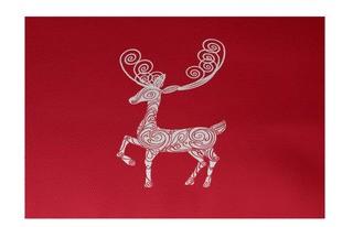The Holiday Aisle Deer Crossing Deer Crossing Decorative Holiday Print Red Indoor/Outdoor Area RugHoliday Animal Print Red Indoor/Outdoor Area Rug (HLDY5862_19869211) 3x5'