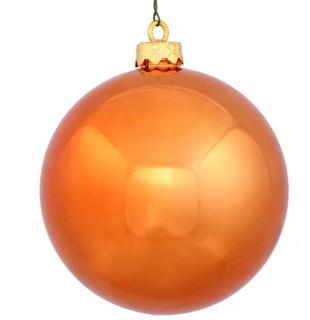 Willa Arlo Interiors UV Drilled Shiny Ball Ornament 3x3x3- 24PC; Christmas Ball Ornament with Cap 24PC