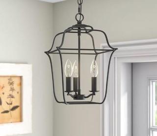 Laurel Foundry Modern Farmhouse Chloe Royal Ebony Gallery 3-Light Foyer Pendant (LRFY4822)