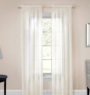 Wayfair Basics Wayfair Basics Solid Sheer Rod Pocket Curtain Panels (WFBS1832_23714577_23714570) Ivory-5PC