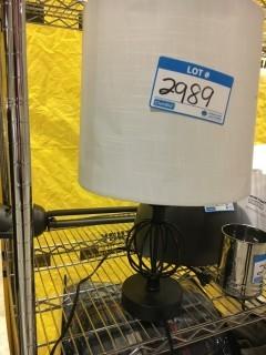 Double Orb Metal Table Lamp