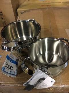 WMF TransTherm 2 Pots-Missing Lids-As Is