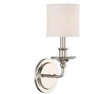 Alcott Hill Charleston 1-Light Armed Sconce (ALCT3671_15517107)-Polished Nickel