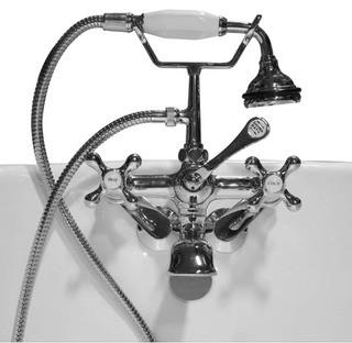 Cambridge Plumbing Clawfoot Wall Mount Tub Faucet with Hand Held Shower (CAMB1152_14132827)Polished Chrome