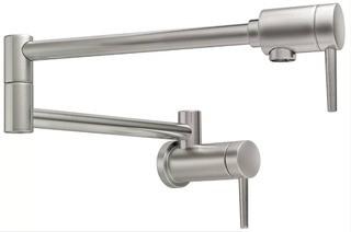 Delta Contemporary Wall Mount Pot Filler-Brilliance Steel