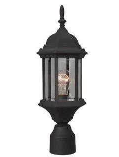 Charlton Home Oakhill 1-Light Post Lantern (CHRL6552_23593989)-Matte Black-18x6.5x6.5"