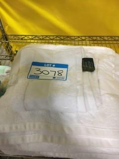 Ralph Lauren 2 Bath Towels, 1 Hand Towel-White-As Is