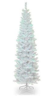 National Tree 6 Foot White Iridescent Tinsel Tree with Metal Stand (TT33-713-60)