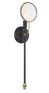 Langley Street Torrence 1-Light Wallchiere (LGLY5117) Vintage Black With Warm Brass Accent 