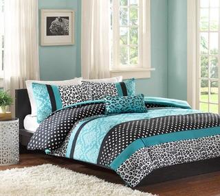 Mizone Chloe Comforter Set, Full/Queen, Teal