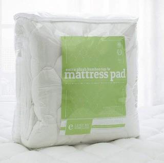 Extra Plush Quilted Bamboo Mattress Topper Pad King, White