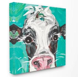 August Grove 'Oreo The Painted Cow' Wall Art (AGTG2205_23719584_23719588)24x24"