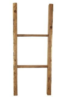 Gracie Oaks Vintage Farmhouse Rung Blanket Ladder (FRMV3450_30747892_32134586) Salvage Red/ 72Hx15W"