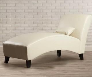 Wrought Studio Brennan Leather Chaise Lounge (VRKG1248_21188963)Cream