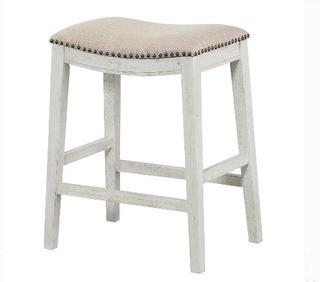 Saddle Stool 24" 2-Pack- Beige/Antique White