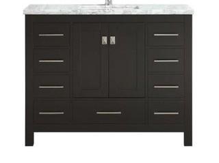 Khadijah 48" Single Bathroom Vanity Set (RDBA2621_25180587)Espresso/Off White Top