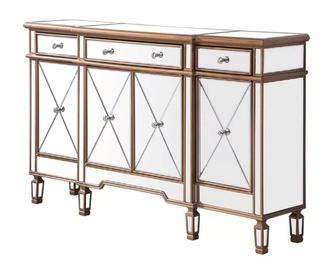 Lo?c 4 Door Accent Cabinet Gold-36'' H x 60'' W x 14'' D