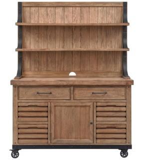 Craft Brew Draft House Cabinet & Hutch-Loose Middle Shelf, Some Scratches- As Is!