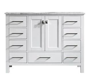 Newtown 48" Single Bathroom Vanity (BCHH6481_22411974) White-Cracked 