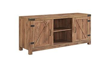 Walker Edison?58-inch Barn Door TV Stand with Side Doors - Barn Wood