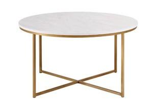 Mistana Wasser Coffee Table- Gold/White/ 36"