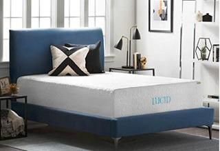 LUCID 16 Inch Plush Gel Memory Foam and Latex Mattress-Twin XL