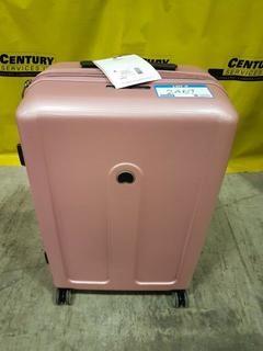 Delsey 24" Rose Color Hard Sided Spinner Luggage - Top Name Plate Missing