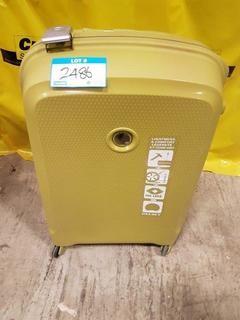 Delsey Green - Hard Sided - Spinner Luggage - "As-is" -Broken Handle, No Combo