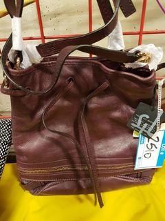 SHE+LO Ladies Handbag - Burgundy - "AS-Is" 
