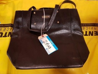 Anne Klein - Blk Ladies Handbag - "AS-is" - Handle Freying