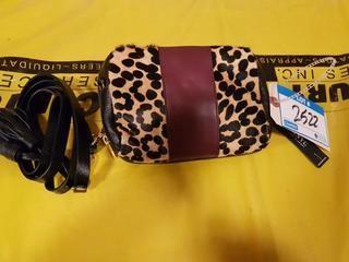 Isaac Mizrahi - Ladies Leopard Color Cross Body Bag - "AS-is"