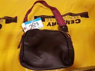 Design Lab - Ladies Leather/Cloth Purse - "AS-is" - Zipper