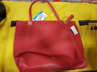 Ralph Lauren Red Ladies Handbag - "As-is" - Handles
