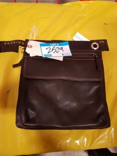 Derek Alexander Ladies Dk. Brown Leather - Crossbody Handbag - "AS-is" missing strap