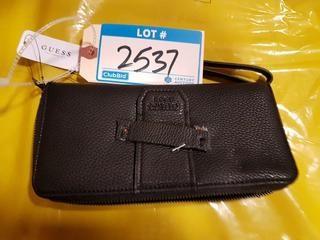 Guess Ladies Blk - Leather Wallet - "As-is" - Strap