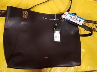 Ralph Lauren Blk Ladies Handbag - "As-is" - Handles