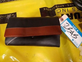 Derek Alexander Ladies Wallet - Blk /Brwn - "As-is" - Snap